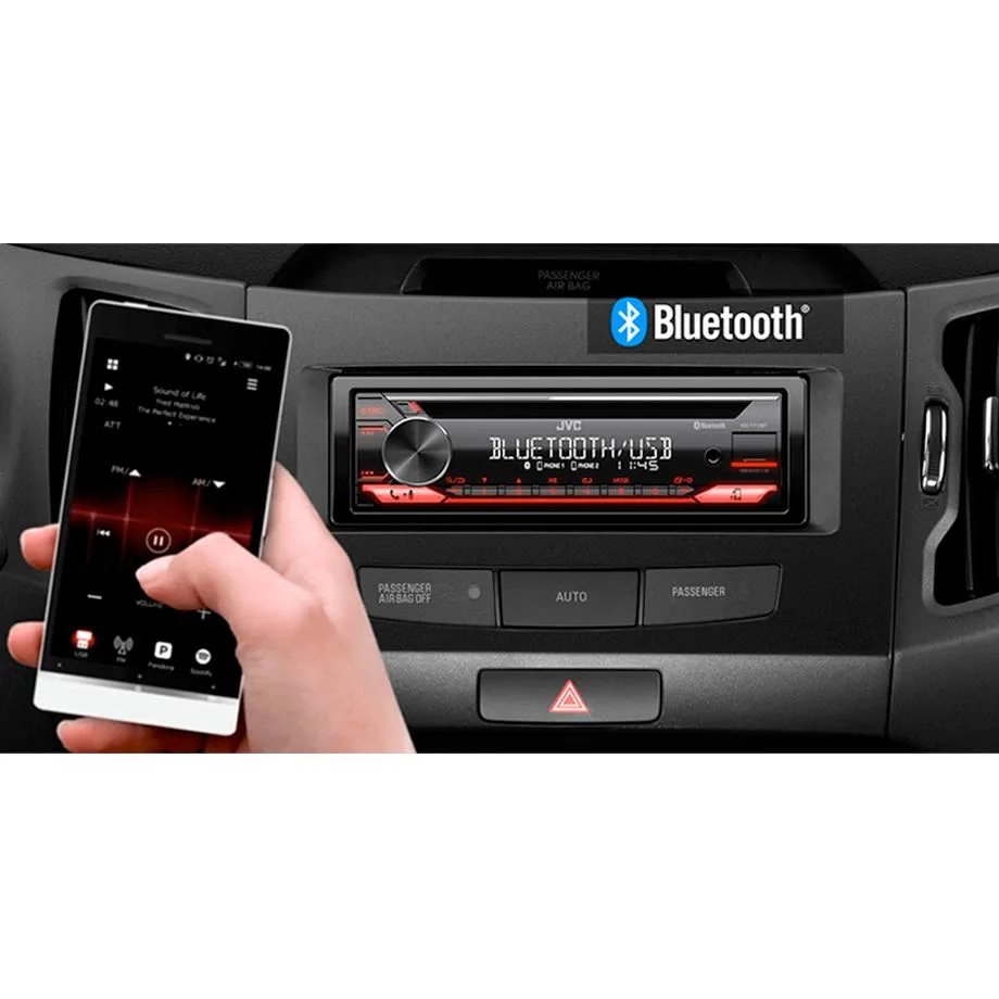 JVC KD-T712BT MP3 CD Media Receiver with USB & Bluetooth