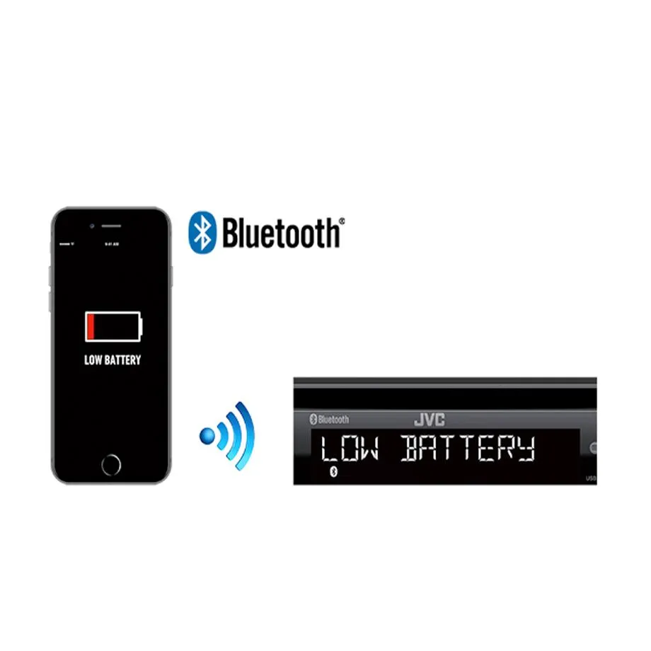 JVC KD-T712BT MP3 CD Media Receiver with USB & Bluetooth