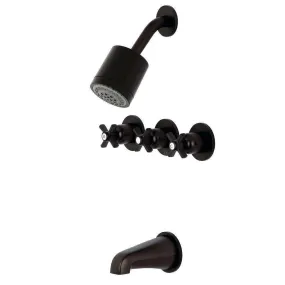 Kingston Brass KBX8135ZX Millennium Three-Handle Tub and