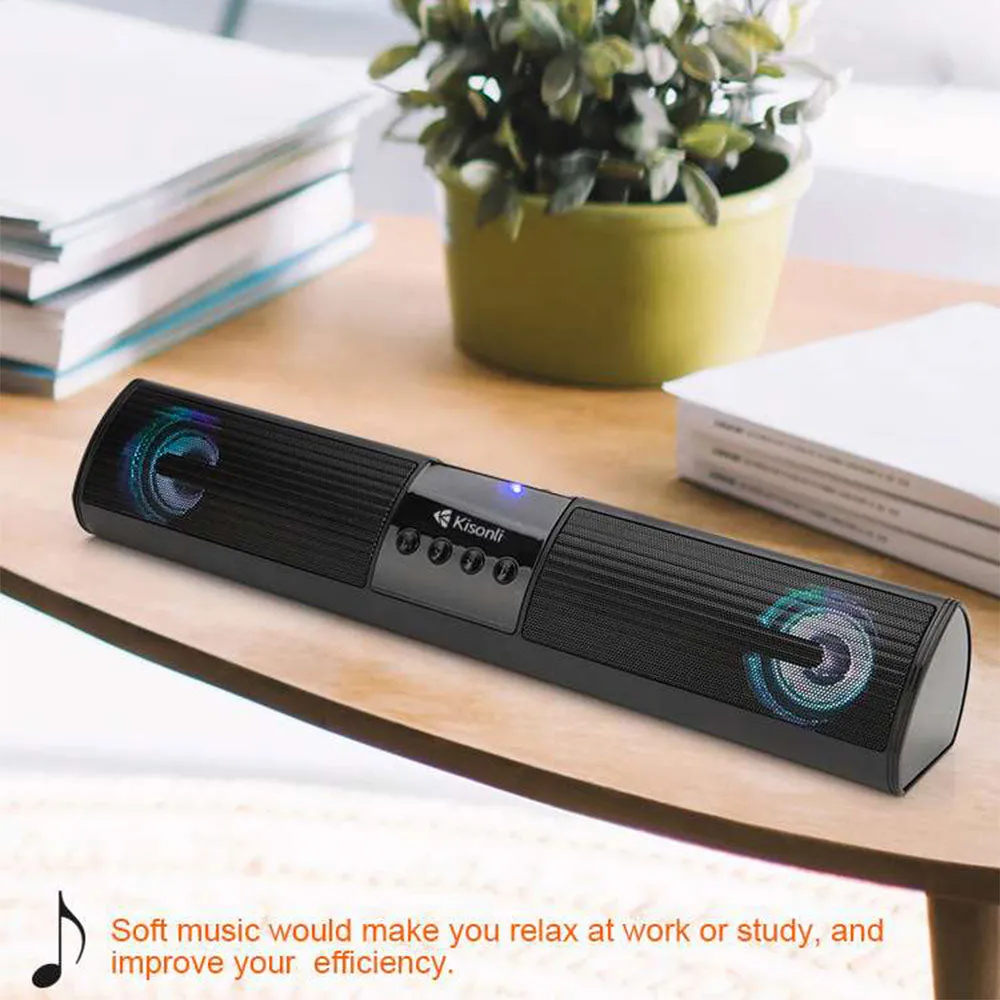 Kisonli LED-907 Portable Bluetooth Speaker 1.0 - Black