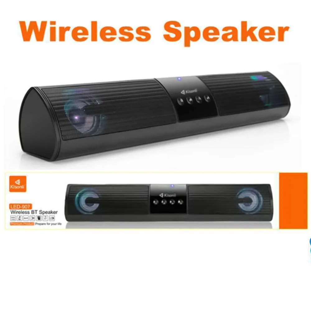 Kisonli LED-907 Portable Bluetooth Speaker 1.0 - Black