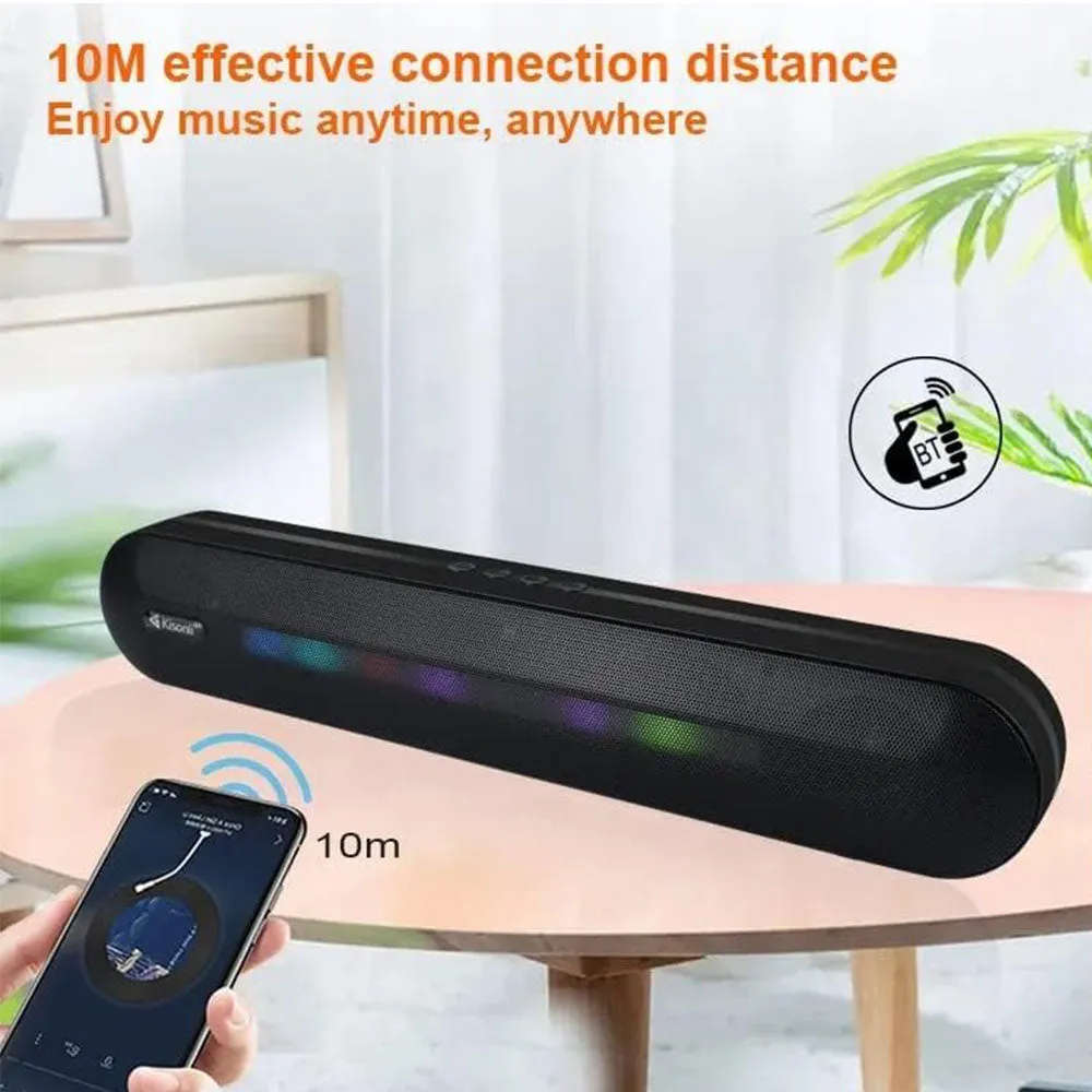Kisonli LED-911 Portable Bluetooth Speaker 1.0 - Black