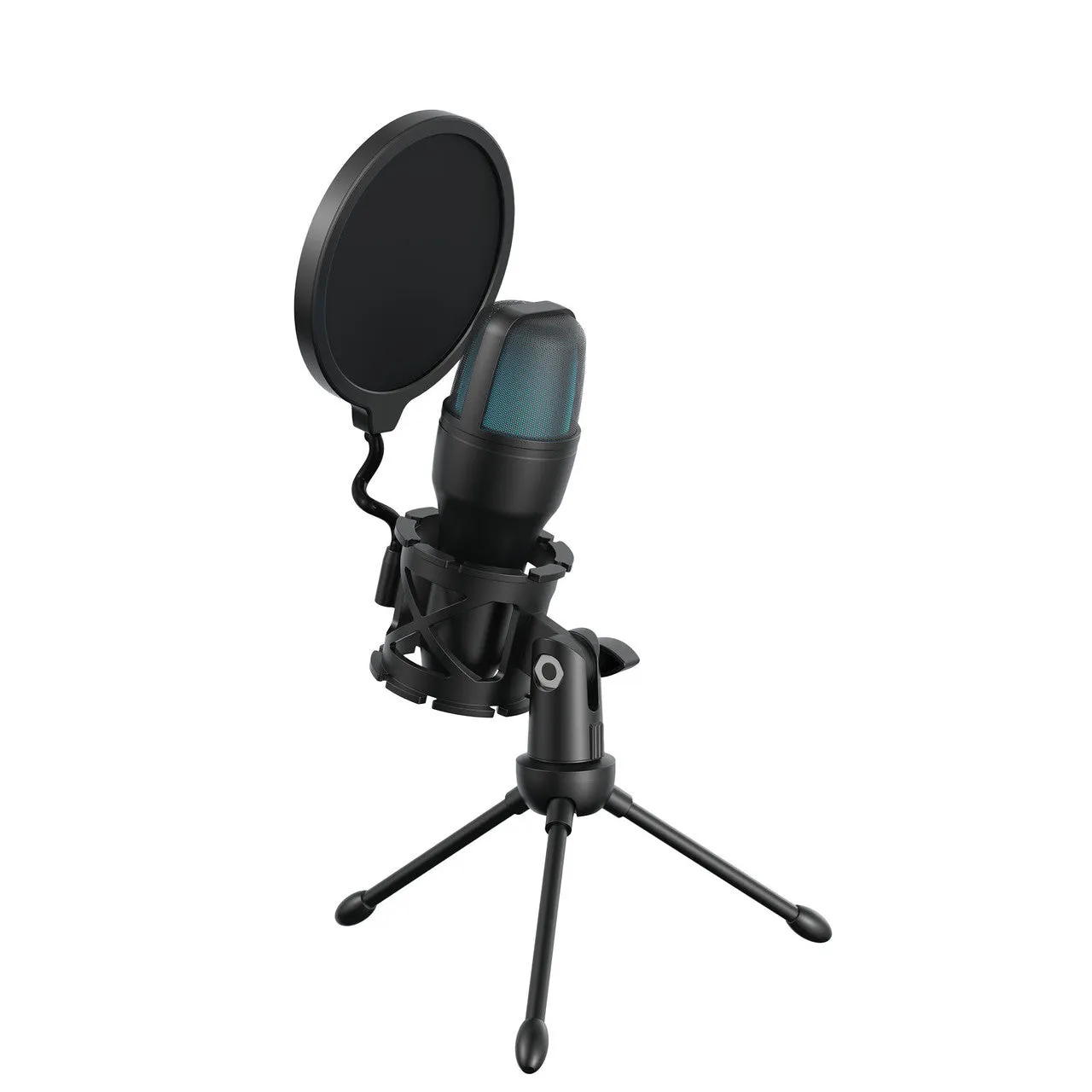 Laser RGB Gaming Desktop Microphone Plug-and-Play (Black)