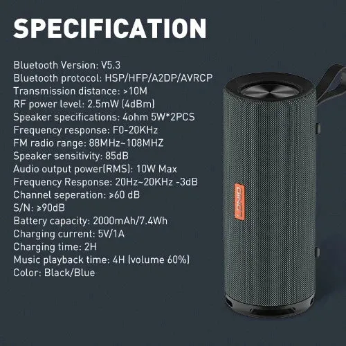 LDNIO Mini Wireless BT Bass Hifi Speaker BTS13