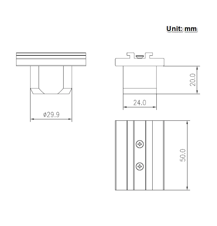 LED Arm Light BeMatrix Mounting Clip