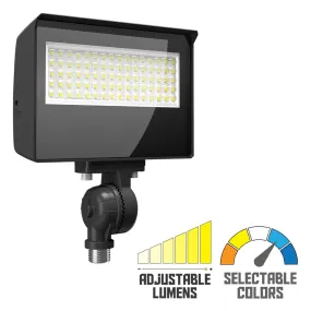 LED Flood Light, 5000 Lumens, 20/25/30/35W, 30K/40K/50K, 120-277V, Knuckle Mount