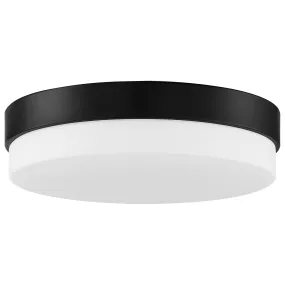 LED Flush Mount Ceiling Light, 30W, 120V, Matte Black Finish, Roma Collection