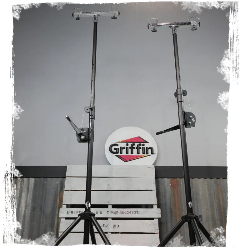 Light Trussing Stands by GRIFFIN - T Adapter DJ Booth Kit & Truss System for Lighting Cans & Speaker