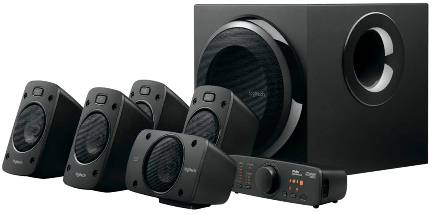 Logitech - Z906 5.1-Channel Satellite Surround Sound Speaker System (6-Piece) - Black