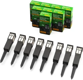 Malibu Mission Collection LED Bollard Pathway Light LED Low Voltage Landscape Lighting Square Bollard Pathway Decoration Garden Stake Light for Outdoor Outside Garden Driveway 8PK 8419-4321-08