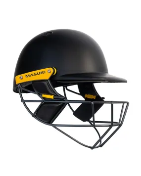 Masuri T Line Player Stainless Steel Cricket Batting Helmet - Black - Boys/Junior
