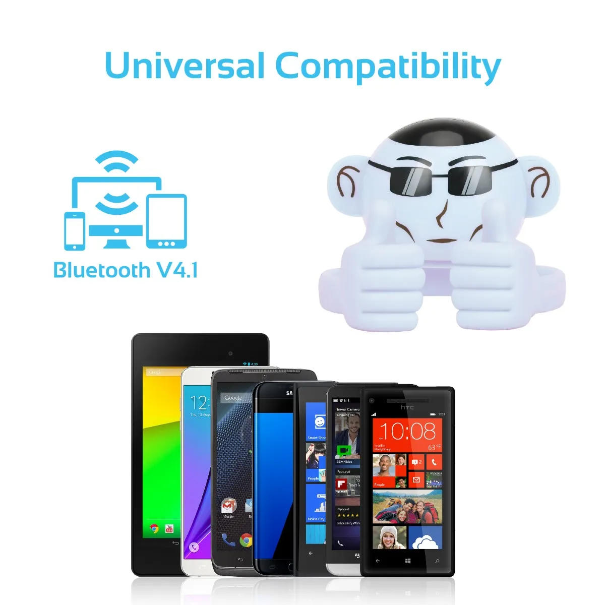Mini High Definition Wireless Monkey Speaker With Smartphone Stand