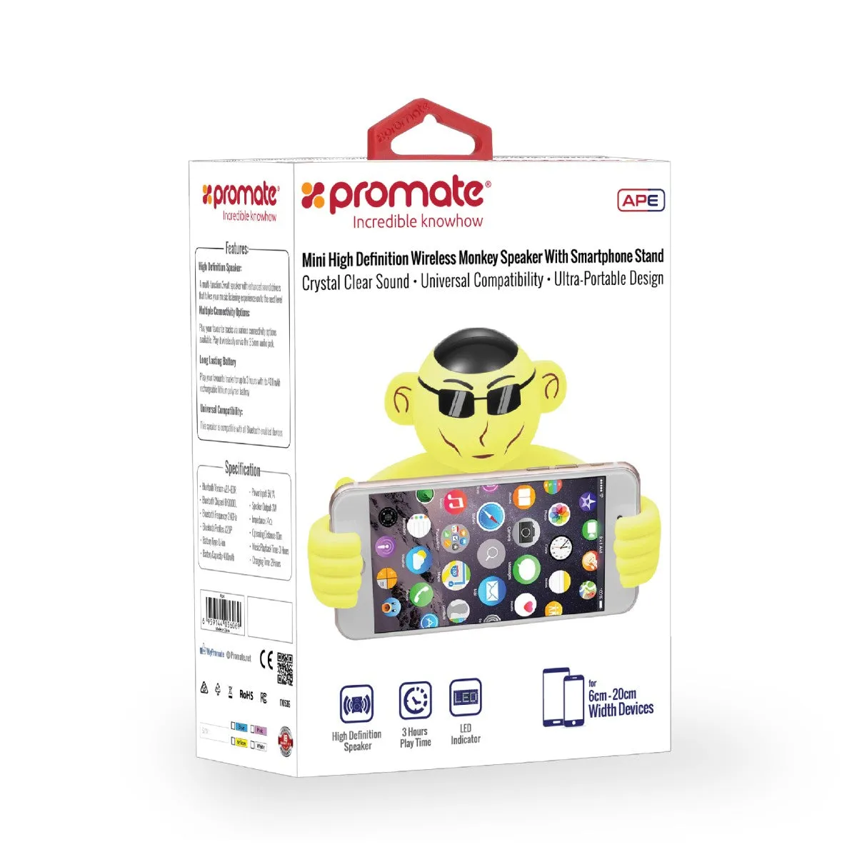 Mini High Definition Wireless Monkey Speaker With Smartphone Stand