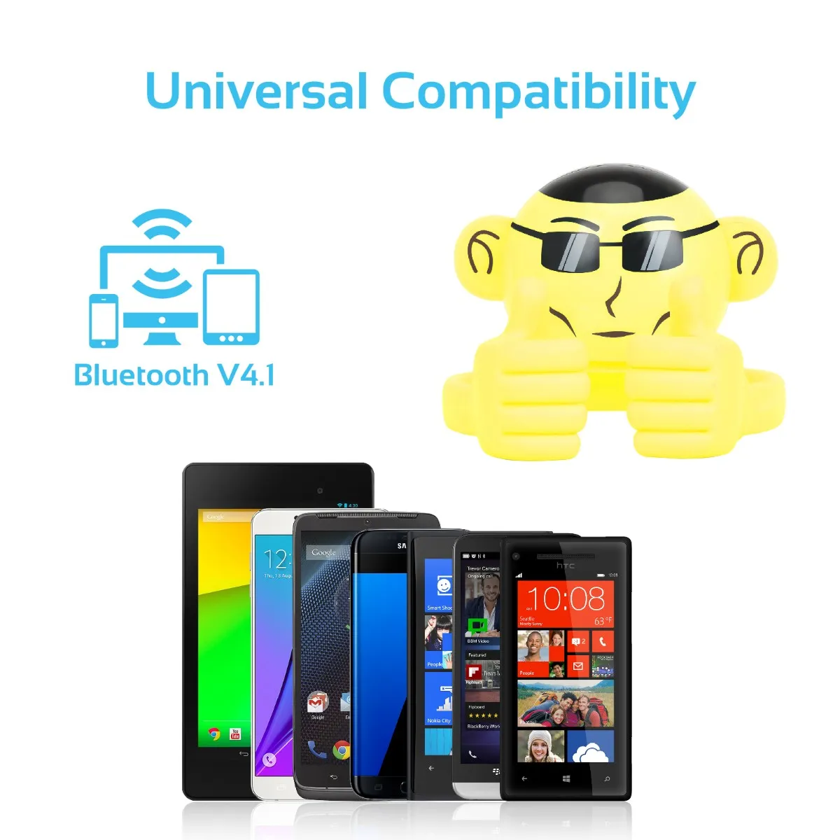 Mini High Definition Wireless Monkey Speaker With Smartphone Stand