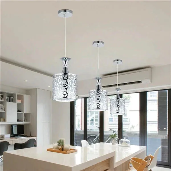 Modern Crystal Iron LED Ceiling Light Fixtures Chandelier Pendant Lamp for Dining Room Kitchen Decoration Fixture Lights LED