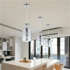 Modern Crystal Iron LED Ceiling Light Fixtures Chandelier Pendant Lamp for Dining Room Kitchen Decoration Fixture Lights LED