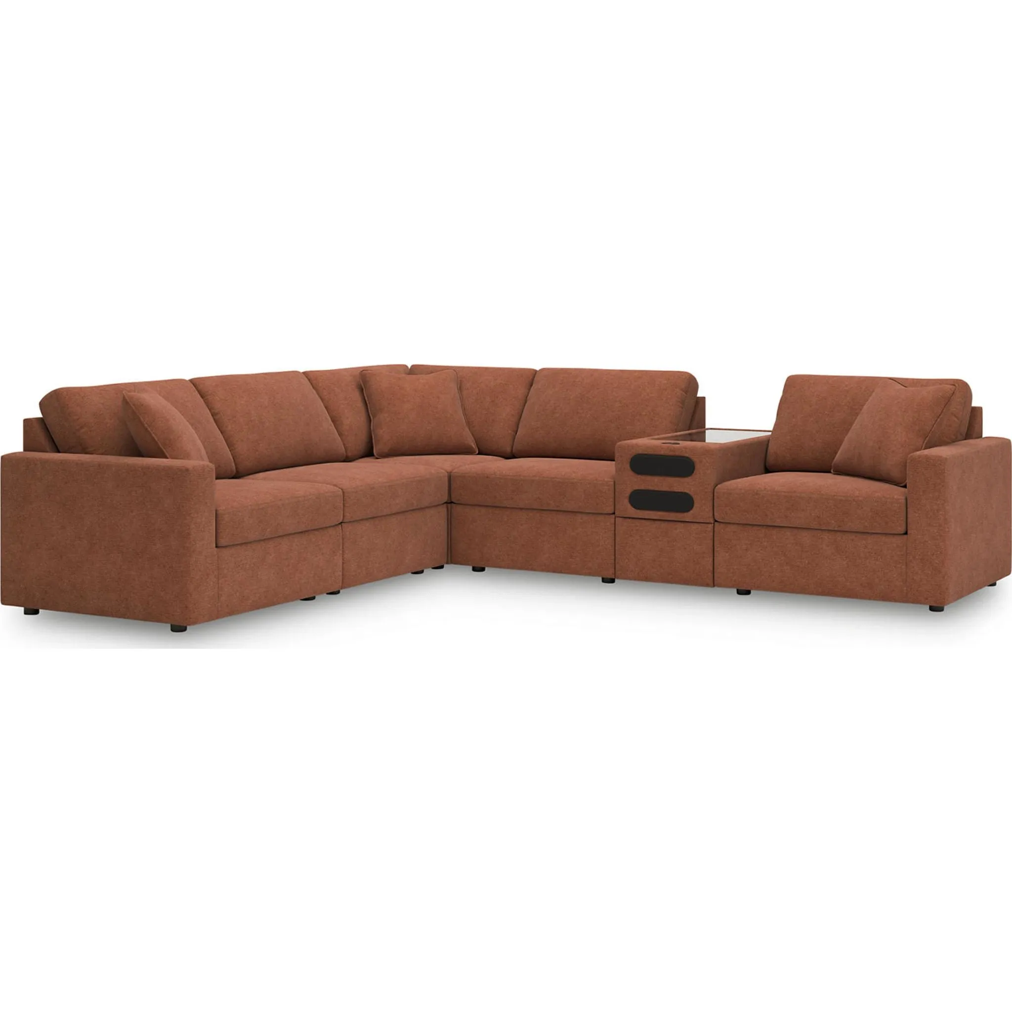 Modmax 6 Piece Modular Sectional with Audio Console