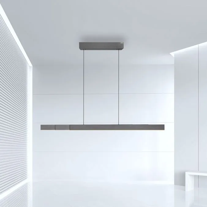 MOTRIS Grey Anodised Remote Controlled Height & Length Adjustable LED Ceiling Light - ID 13247