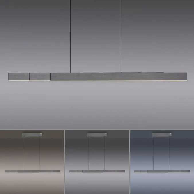 MOTRIS Grey Anodised Remote Controlled Height & Length Adjustable LED Ceiling Light - ID 13247