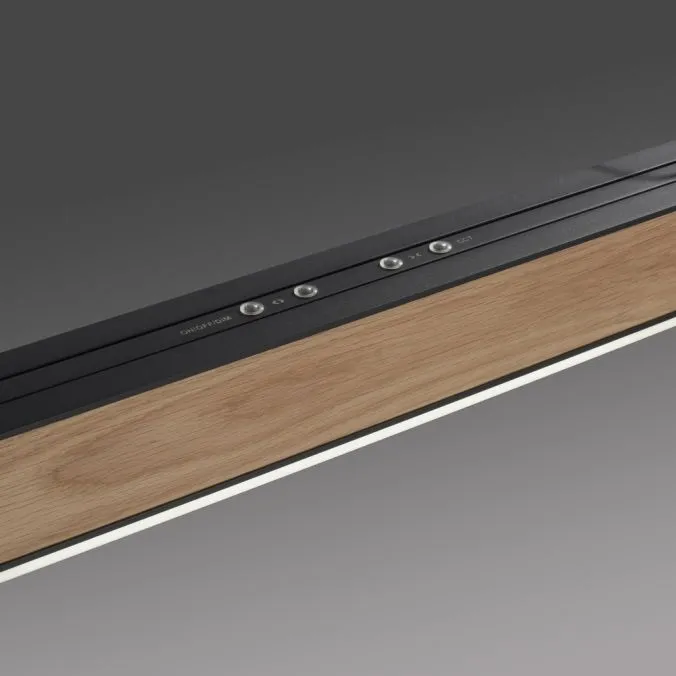 MOTRIS Natural Wood Remote Controlled Height & Length Adjustable LED Ceiling Light - ID 13280