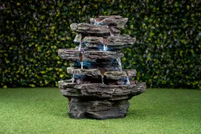 MultiLevel Stone Fountain With  9 Led Lights