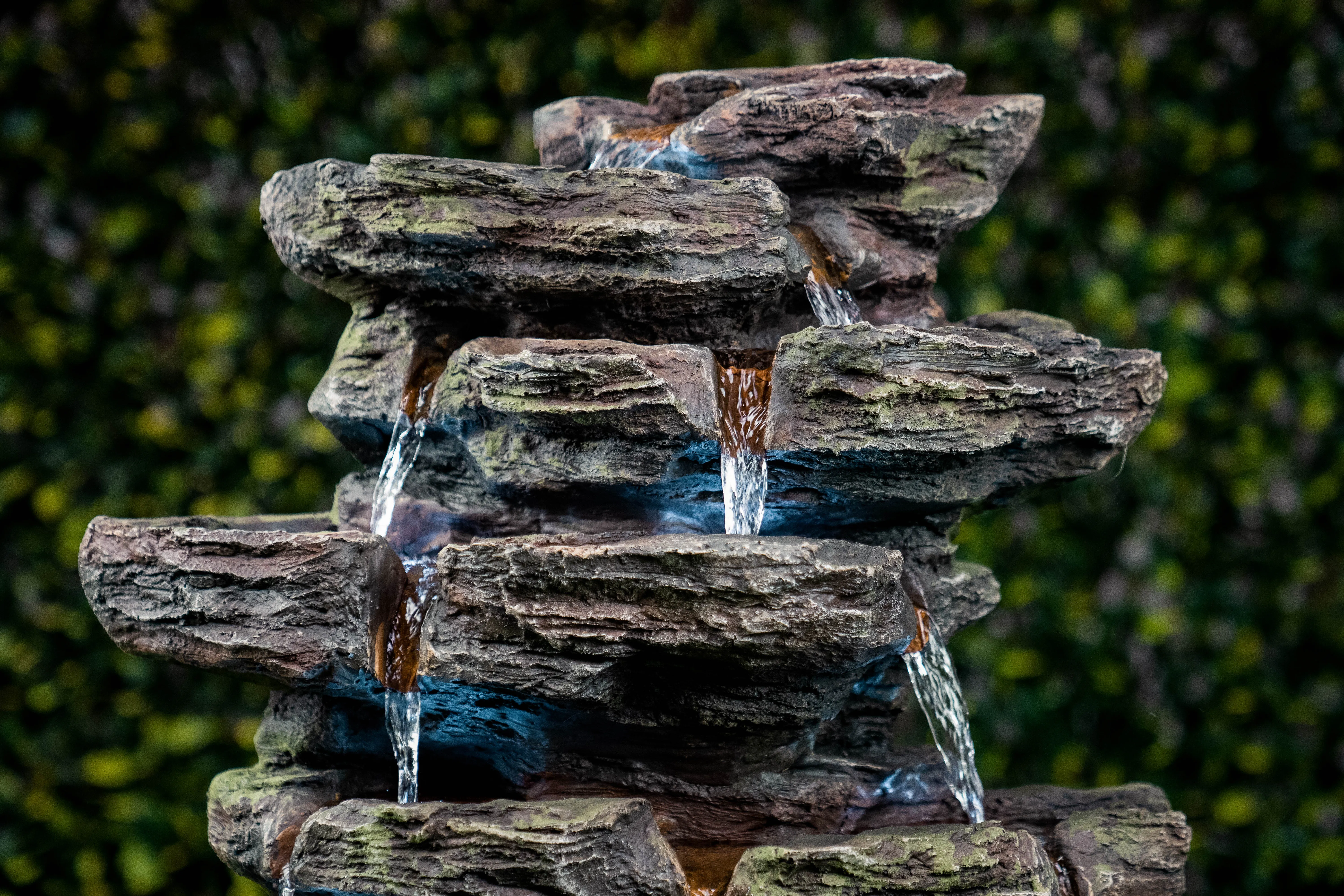 MultiLevel Stone Fountain With  9 Led Lights