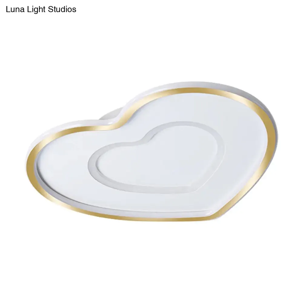 Nordic LED Acrylic Flushmount Light Fixture for Bedroom - Loving Heart Design