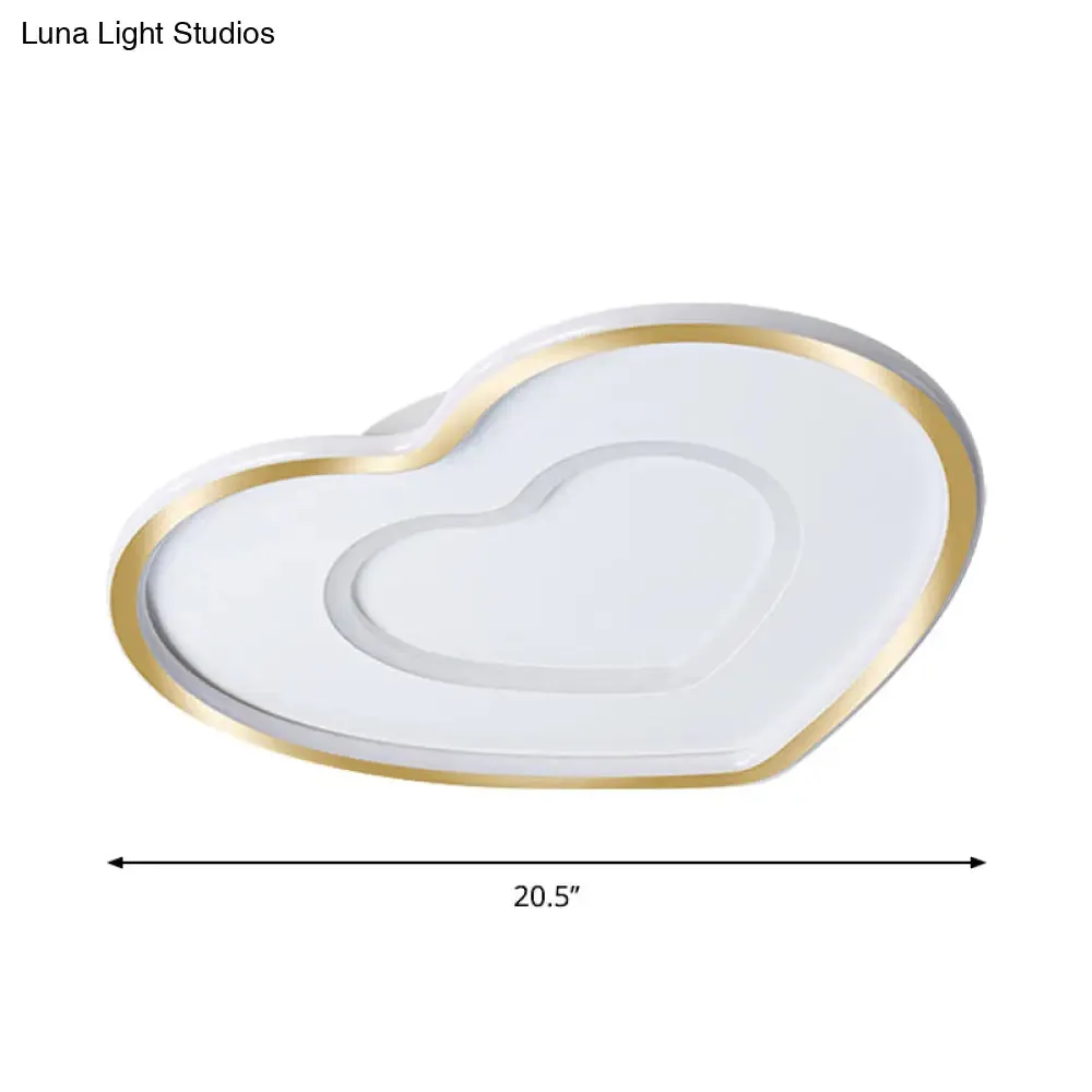 Nordic LED Acrylic Flushmount Light Fixture for Bedroom - Loving Heart Design