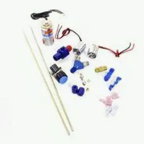 NOS Ntimidator Illuminated LED Nitrous Purge Kit - Includes 1 Super Powershot Solenoid/Push Button Switch/2 Blue LED Assemblies/ 2 12 in. Steel Tubes/Fittings/Adapters