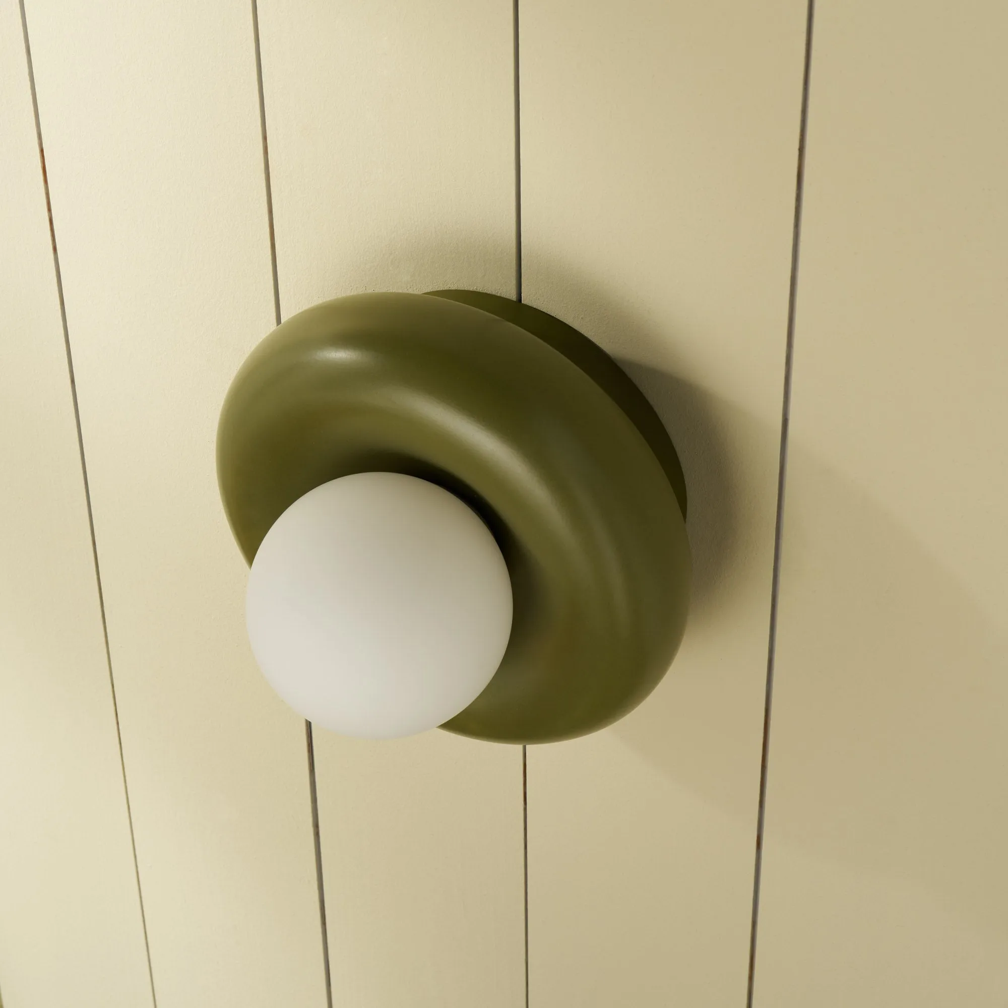 NOVI Ceramic Wall Light- Khaki Green