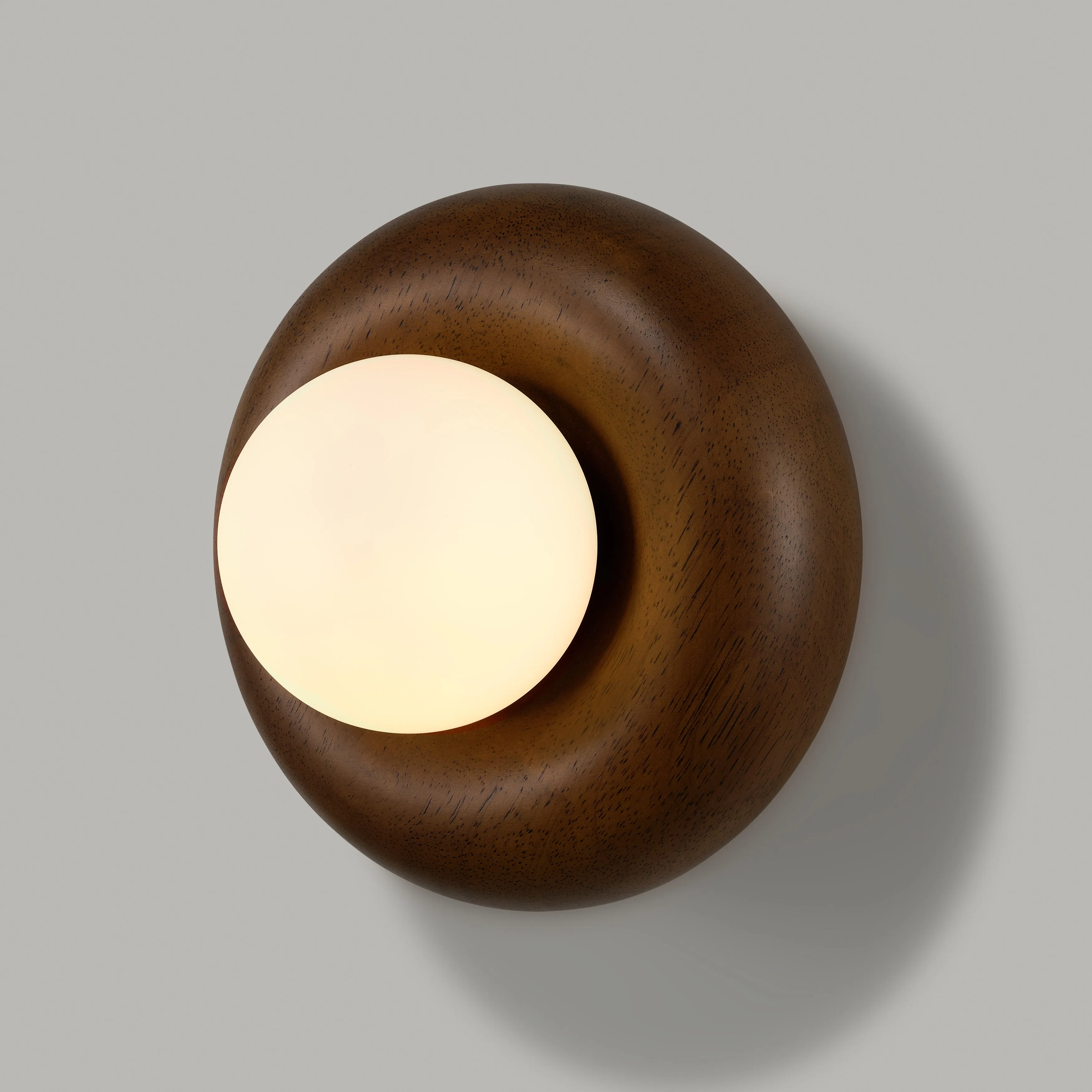 NOVI Wooden Wall Light - Dark Stain Oak