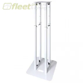 NovoPro PS1XL Adjustable Podium Stand w/ White & Black Scrims -  3.3' to 5.8' - White w/ Carrying Case