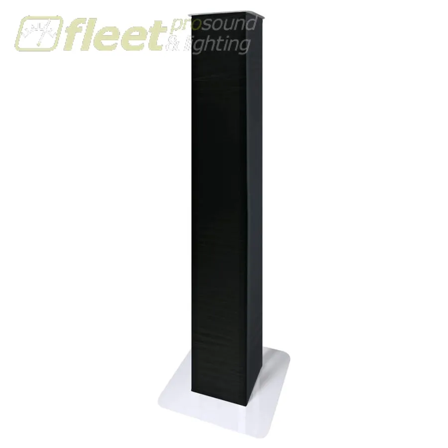 NovoPro PS1XL Adjustable Podium Stand w/ White & Black Scrims -  3.3' to 5.8' - White w/ Carrying Case