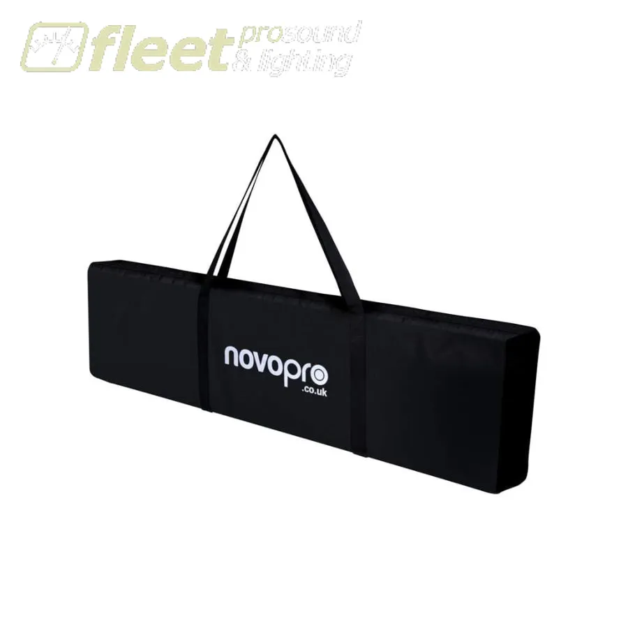 NovoPro PS1XXL Adjustable Podium Stand w/ White & Black Scrims - 4.5' TO  7.8' - White & Black Scrims w/ Carrying Case