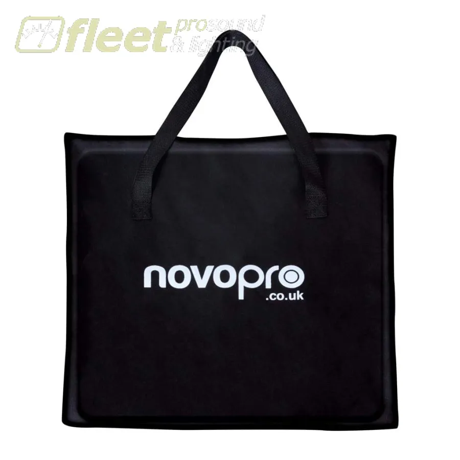 NovoPro PS1XXL Adjustable Podium Stand w/ White & Black Scrims - 4.5' TO  7.8' - White & Black Scrims w/ Carrying Case