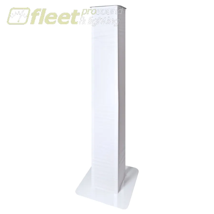 NovoPro PS1XXL Adjustable Podium Stand w/ White & Black Scrims - 4.5' TO  7.8' - White & Black Scrims w/ Carrying Case