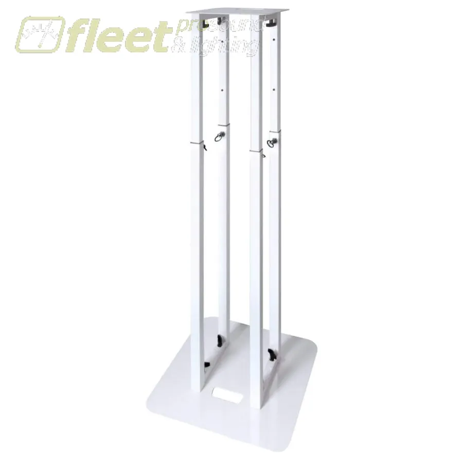 NovoPro PS1XXL Adjustable Podium Stand w/ White & Black Scrims - 4.5' TO  7.8' - White & Black Scrims w/ Carrying Case