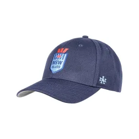 NSW BLUES 2023 NAVY PLAYERS MEDIA STADIUM CAP