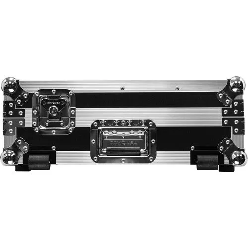 Odyssey FZ12CDJWXD2 - Extra-Deep Coffin Flight Case for 12" DJ Mixer & Two Large-Format Media Players - Black & Silver