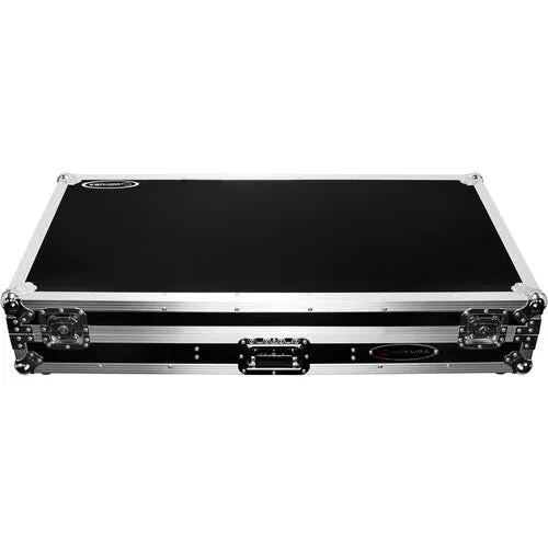 Odyssey FZ12CDJWXD2 - Extra-Deep Coffin Flight Case for 12" DJ Mixer & Two Large-Format Media Players - Black & Silver