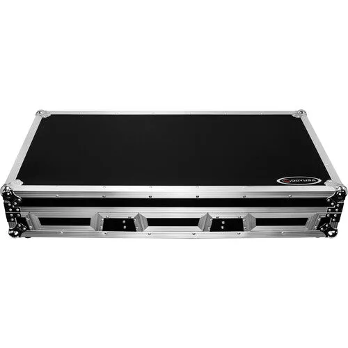 Odyssey FZ12CDJWXD2 - Extra-Deep Coffin Flight Case for 12" DJ Mixer & Two Large-Format Media Players - Black & Silver