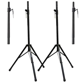 Pair of PA/DJ Steel Tripod Speaker Stands & Subwoofer Poles