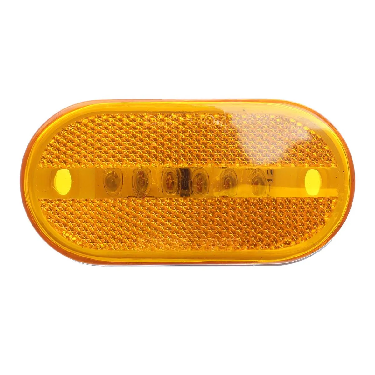 Partsam 10Pcs 4 Inch Trailer Rectangular Led Side Marker Clearance Lights Lamp 6 Diodes w/Reflex Lens, Sealed 2x4 Reflective Rectangle Led Marker Lights Surface Mount for Truck Lorry Van Camper 12V