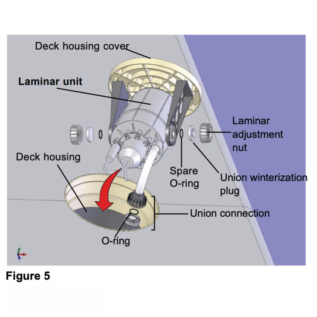 Pentair 100' Gray Lid MagicStream Laminar LED Deck Jet 580001G