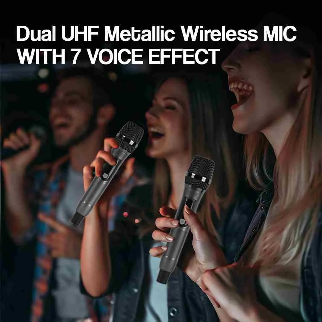 PERSANG Octane 9 Premium (10) 25.4 CMS Trolley Speaker | 2X UHF Wireless Mic | Upto 7 Hours Playtime | 100 Watts RMS/ 1000 PMPO,  Bluetooth, Aux, USB, SD Card | 1 Year Warranty