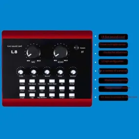 Professional Microphone Sound Card Set -Q-SK100
