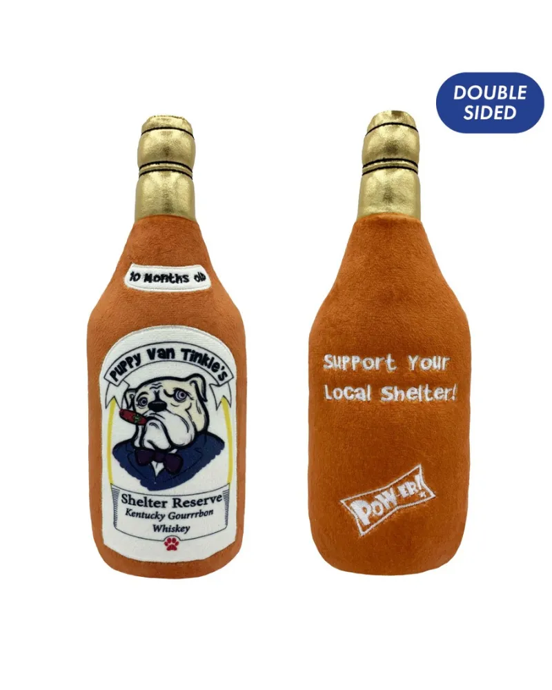 Puppy Van Tinkle's Whiskey Squeaky Plush Dog Toy