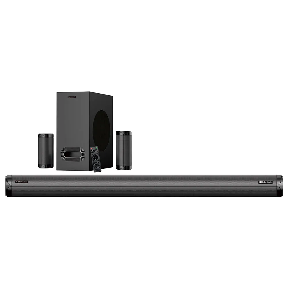 Pure Acoustics 5.1 Channel Soundbar with Subwoofer & Wireless Speakers (Black)