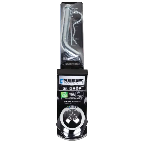 Reese Towpower Interlock® Trailer Hitch Ball Mount Starter Kit, Fits 2 Inch Square Receiver, 2 Inch Drop, 6,000 lbs. Capacity, Includes 2 Inch Trailer Ball and Pin & Clip