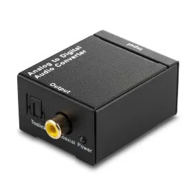 R/L to Toslink Adapter Analog to Digital Converter with Optical Cable for PS3 XBox HD DVD PS4 Home Cinema Systems AV Amps Apple TV
